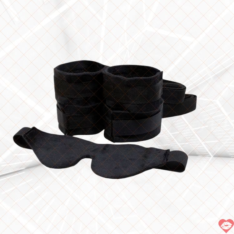 Sportsheets Bondage Kit Đen Beginner BDSM Dễ Dùng Hấp Dẫn 