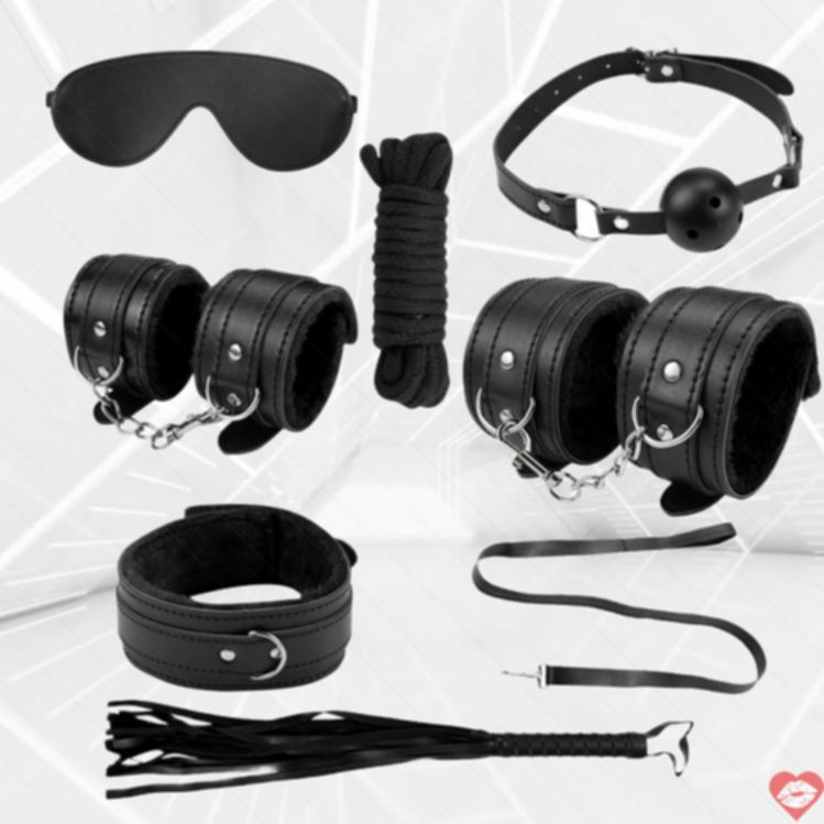 Bộ Slave Fluff Đen BDSM Siêu Mềm Gợi Cảm Cuồng Nhiệt 