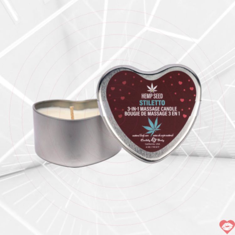 Earthly Nến Massage Tim Đỏ 3in1 Lãng Mạn 