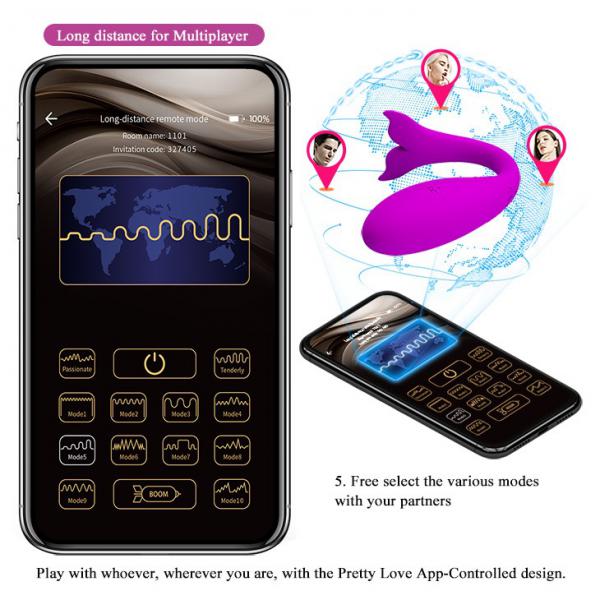 Trứng rung Pretty Love Jayleen hình cá heo điều khiển qua app 