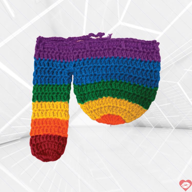 Rainbow Willy Warmer Màu Sắc Vui Nhộn Giữ Ấm Nóng 