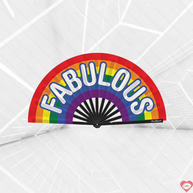Wood Rocket quạt cầu vồng fabulous tự hào party rực rỡ 