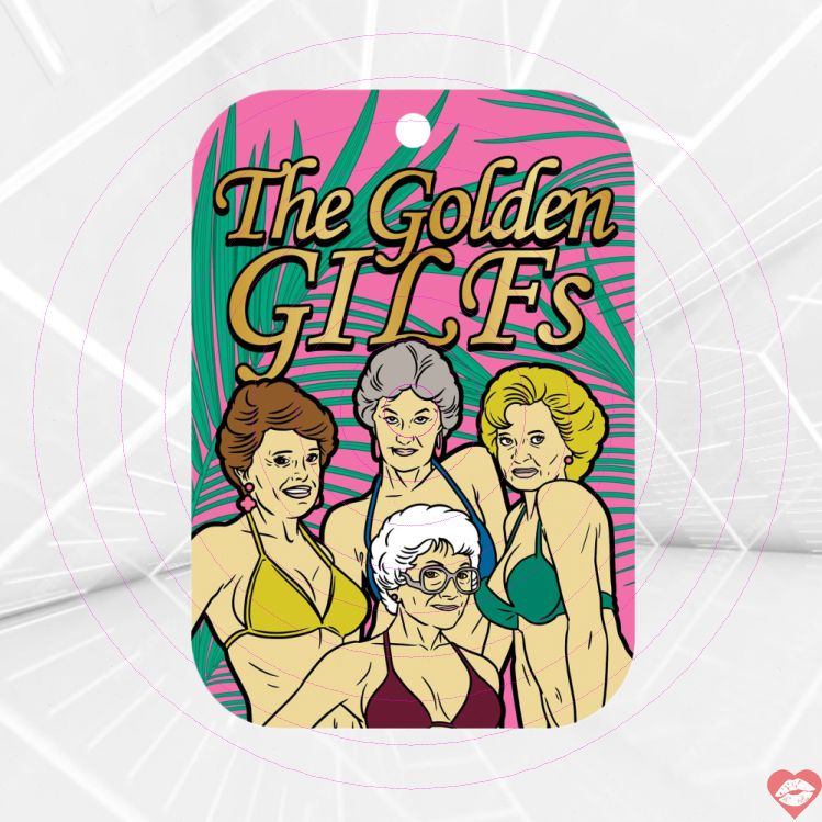Wood Rocket Golden GILFs Nước Hoa Treo Xe Hài Hước 