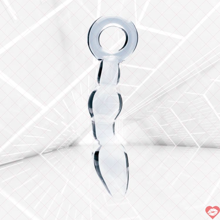 Clarity Glass Dildo Utopian Kính Sọc 13cm Anal Cao Cấp 