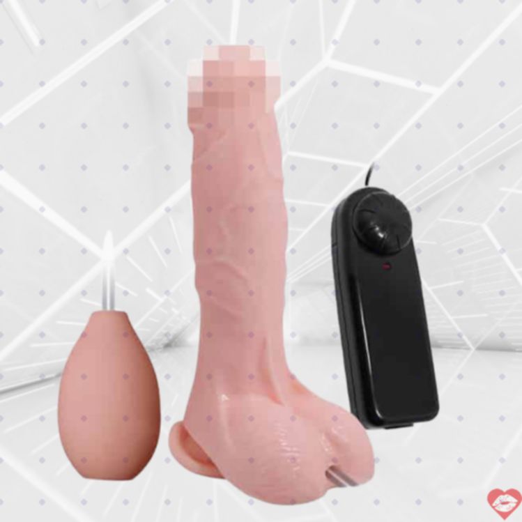 Baile Ejection Dildo Vibro Phun 19cm Púm Dây Điều Khiển