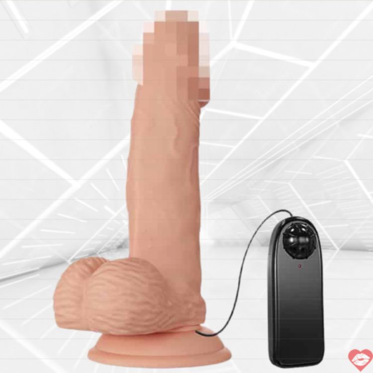 Baile Zebulon dildo da động rung 19.4cm tự nhiên