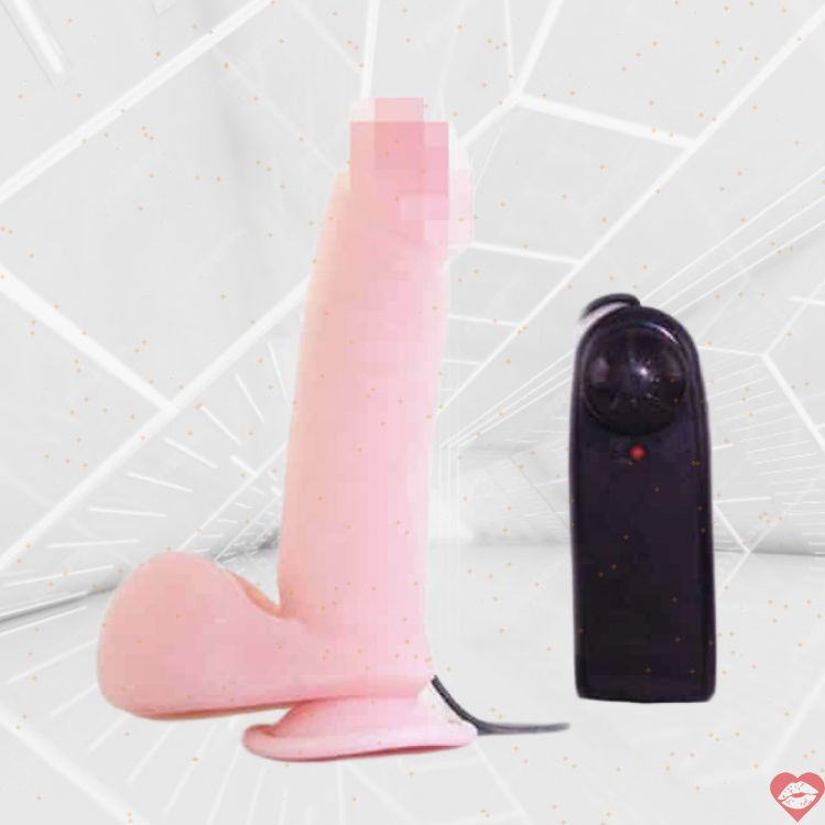 Dildo rung Baile 19.5cm da thịt hút chân thực mạnh mẽ bám chắc