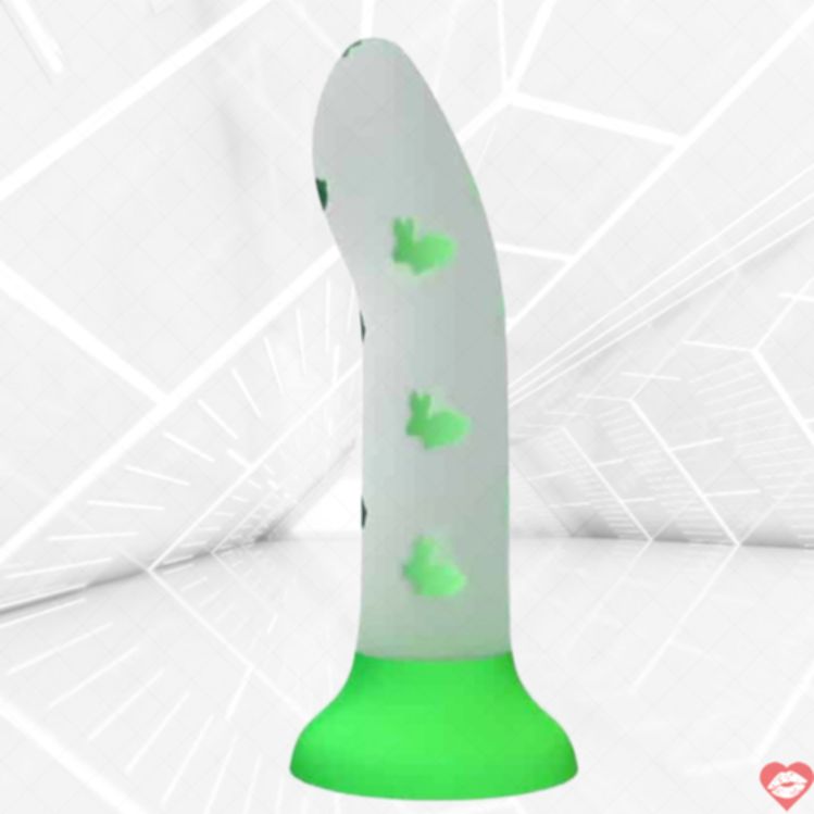 Pretty Love dildo phát sáng xanh 17cm silicon