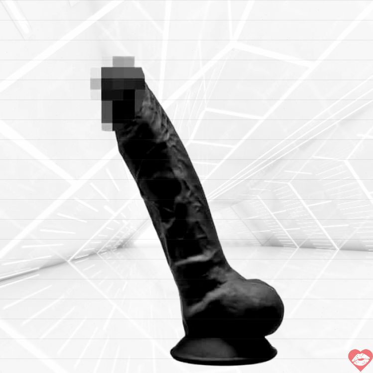 SilexD Model 1 Dildo Đen 17.6cm Mềm Mịn Cao Cấp