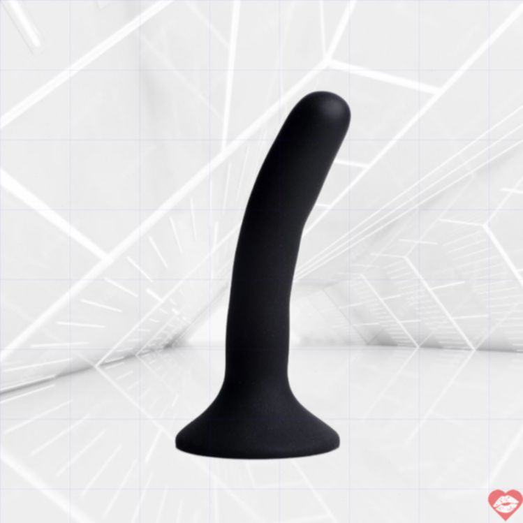 Strap U Mini Strap-on Đen 13.3cm Silicone Đeo Nhẹ Thoải Mái 