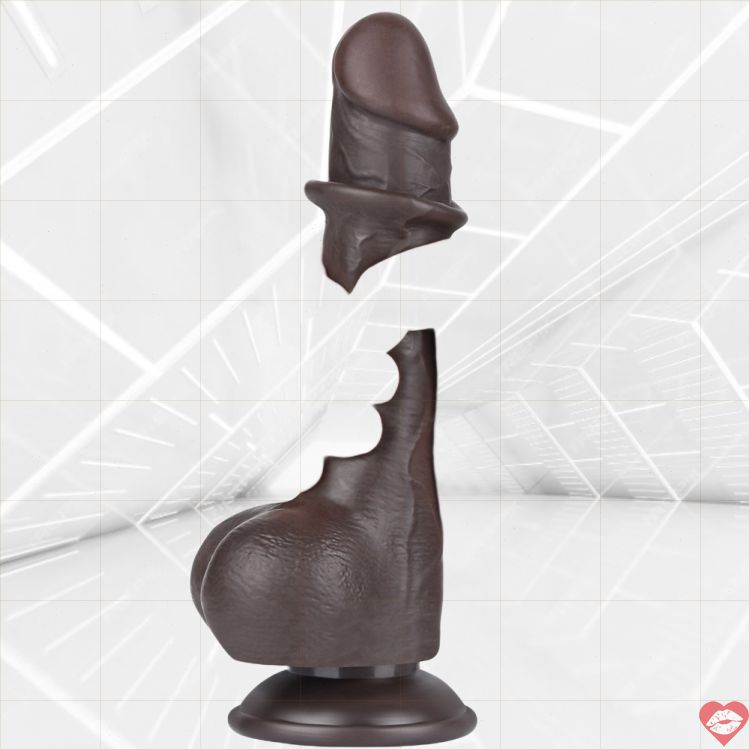 Lovetoy dương vật giả 13.2cm nâu da thật sướng