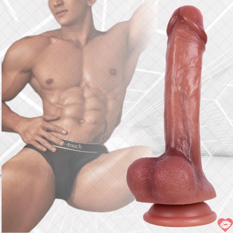 Dildo đai Ultra Realistic 8 inch gân đỏ khổng lồ