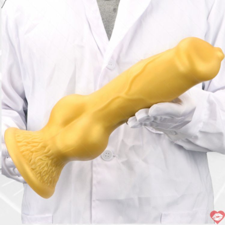 Dog Dildo 13 Inch Gold Knot siêu lớn thú vị cực khoái 