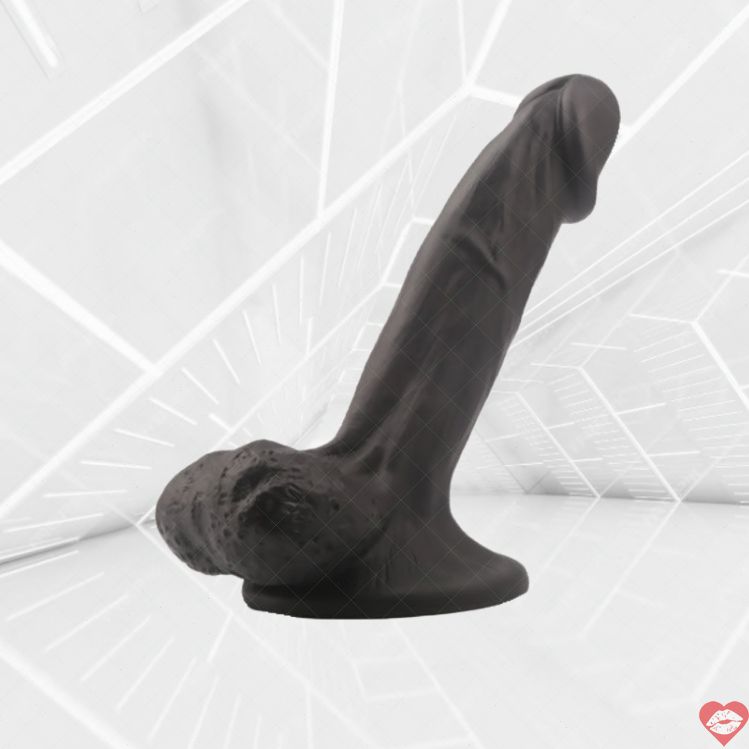Yunman Ruanjiao Dildo Đen Silicone Hút Chân Mạnh