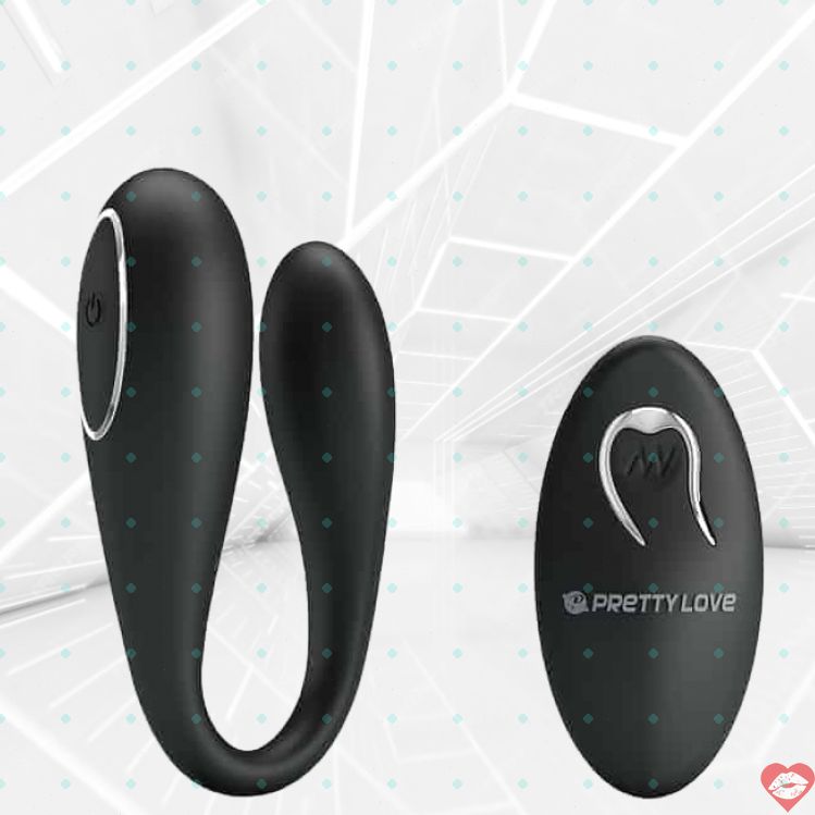 Pretty Love Algernon Couple Vibro Đen Remote 9.6cm