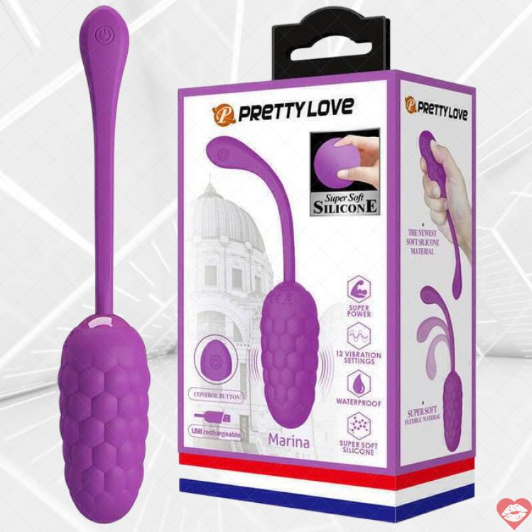 Pretty Love Marina Egg Tím Rung 12 Chế Độ USB