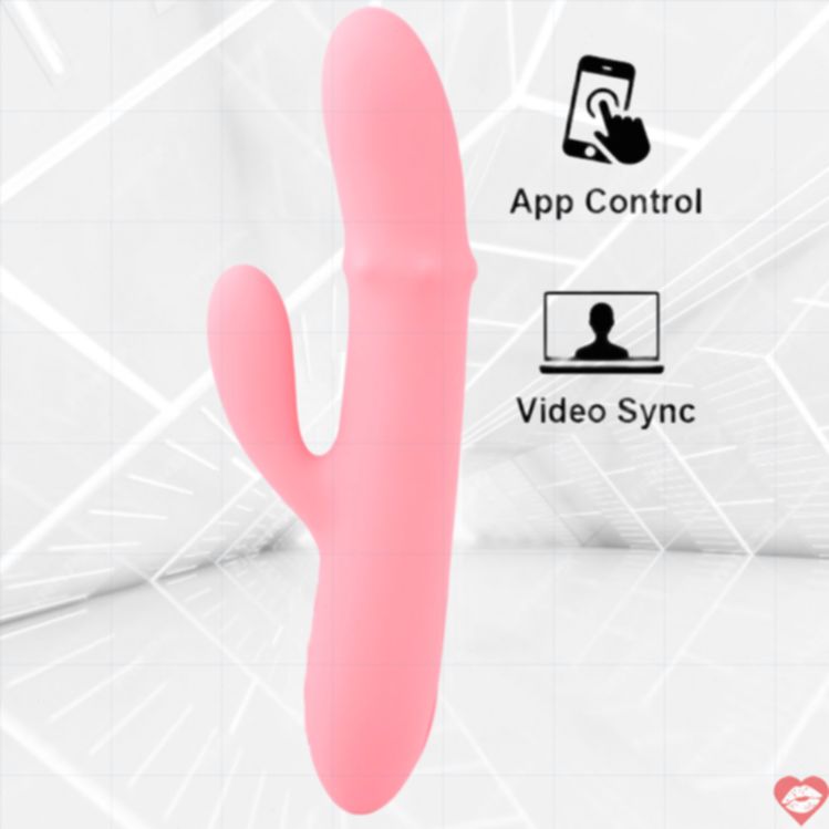 SVAKOM Mora Neo Thỏ Bi Tròn App Hồng Phấn