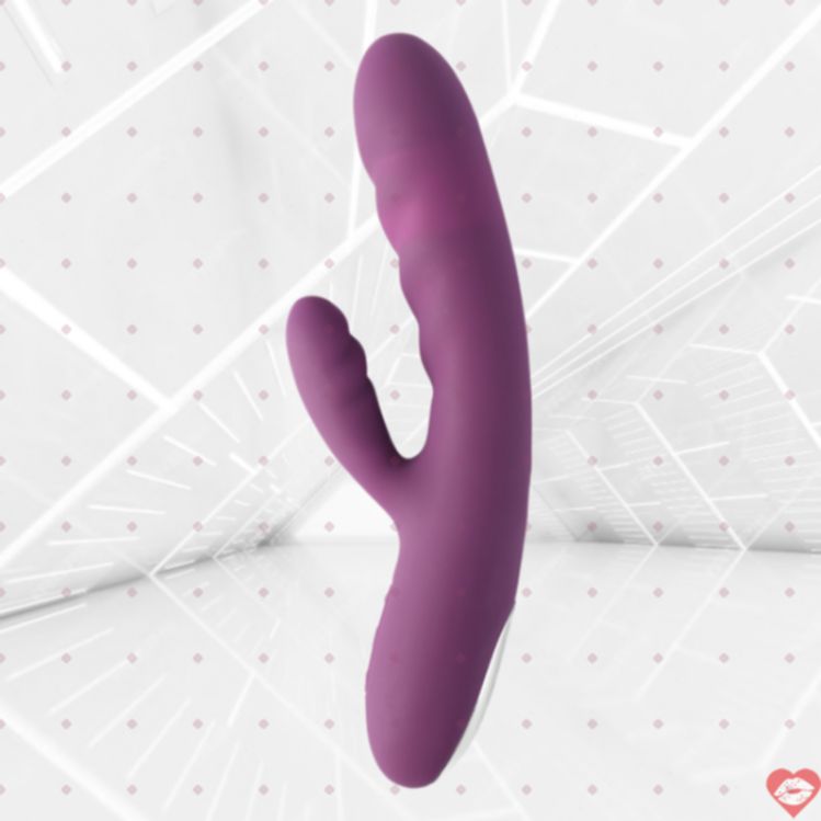 SVAKOM Avery Rabbit Thru Thrusting Vibrator Pink Purple G-Spot Orgasm
