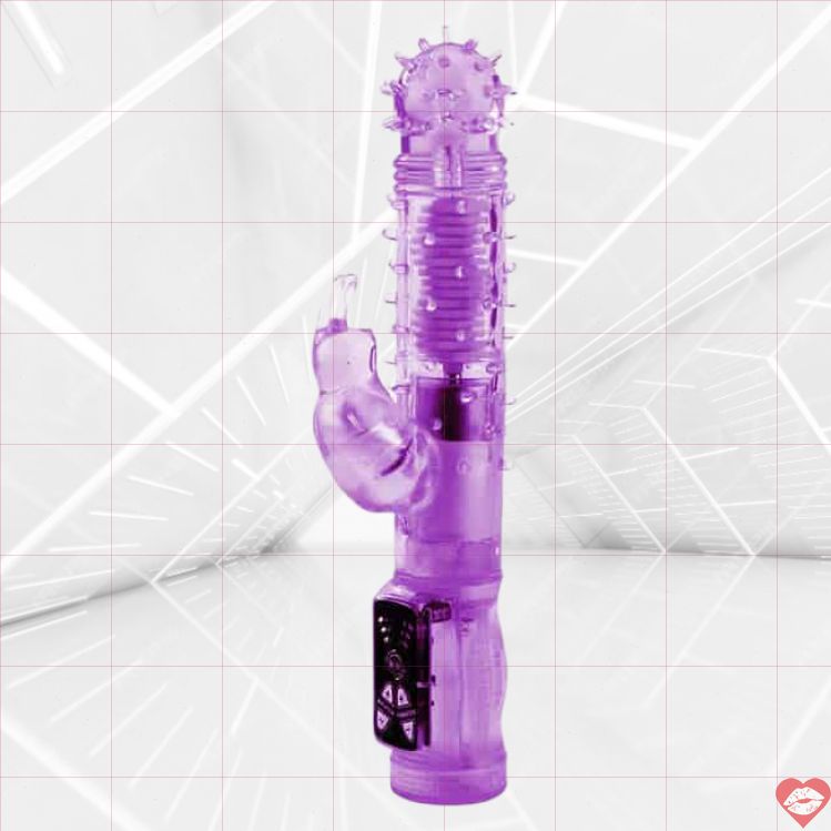 Vibrô thỏ Baile Happy Rabbit hồng xoay gel mạnh mẽ