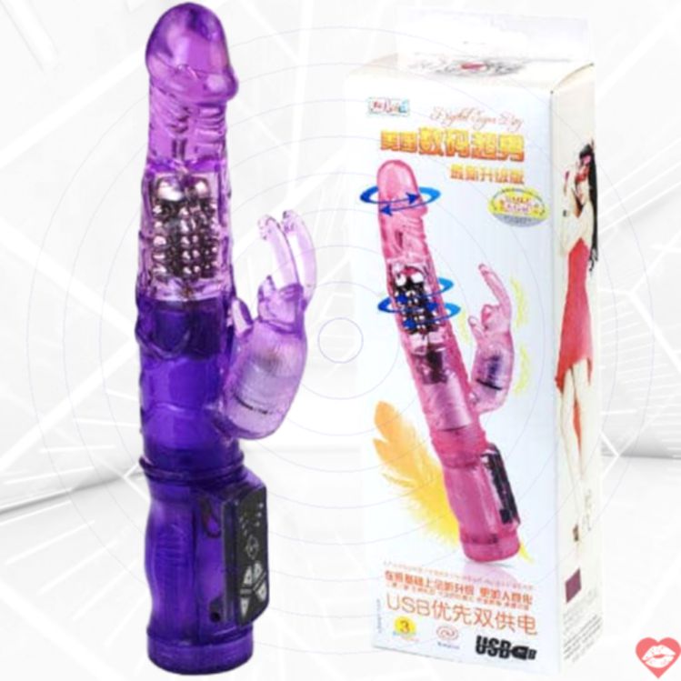 Baile Super Boy rotator tím clitoris 21cm 3.5cm xoay hút phê