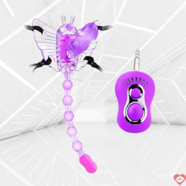Baile Butterfly Rung Đít Lồn Tím Đeo Dây Đa Năng