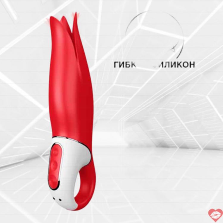 Satisfyer Power Flower đỏ cánh hoa rung mạnh