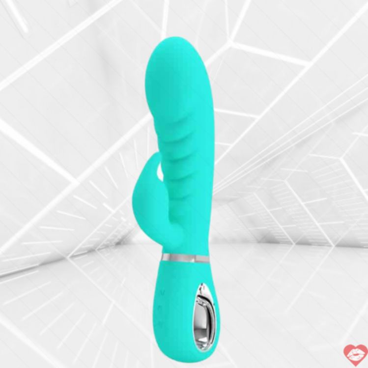 Vibro Thỏ Pretty Love Prescott Ngọc Lam Gợn Sóng Điên Cuồng