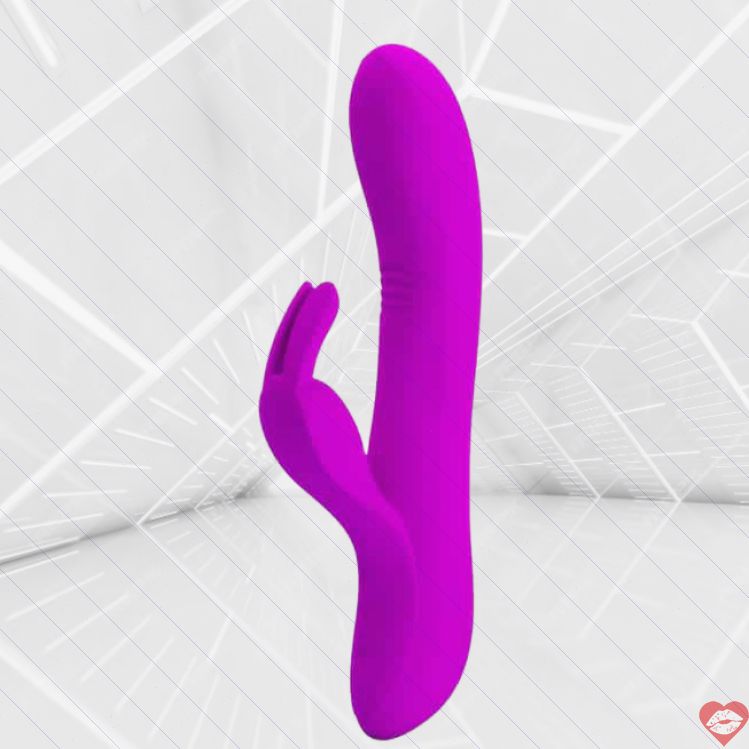Pretty Love Dylan Rabbit Vibrator Fuksia Ngón Tay Rung G Spot Mạnh