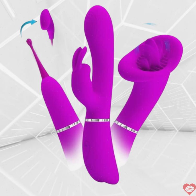 Bộ Pretty Love Thrill Kit Tím Đầu Đổi 5 Cấp Siêu Sướng