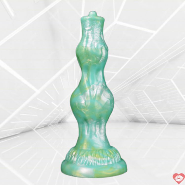 Dog Dildo 8 Inch Xanh Knot Silicone Thú Vị Mạnh Thực Tế 