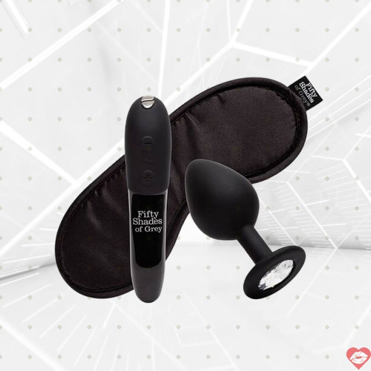 Fifty Shades Kit Vibrator Blindfold Plug Đỉnh 